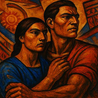 portrait of two people together