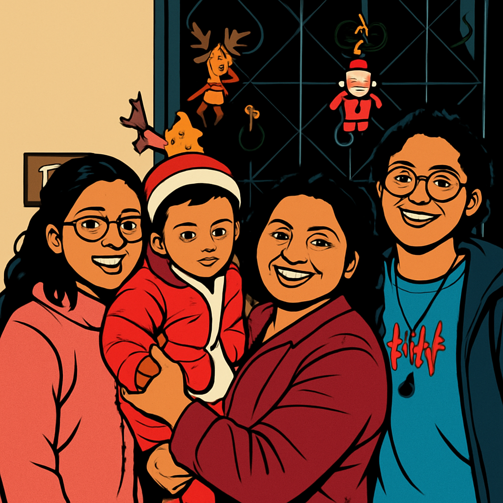 a group of people standing next to each other