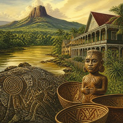 serene landscape with mountains and water