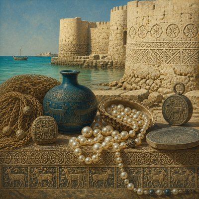still life with everyday objects — Bahraini Art Style