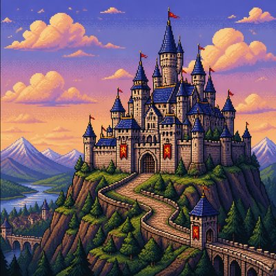 majestic castle on a hilltop