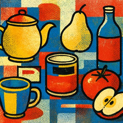 still life with everyday objects