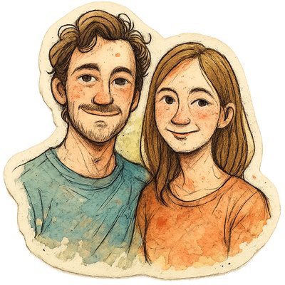 portrait of two people together