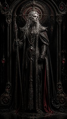 full-length portrait of an elegant figure