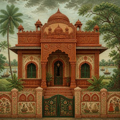 house with front view — Bangladeshi Art Style