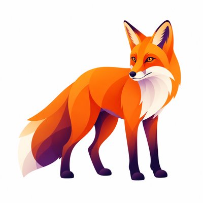 animal standing in natural pose — Vector Digital Art Style