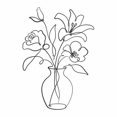 bouquet of flowers in a glass vase