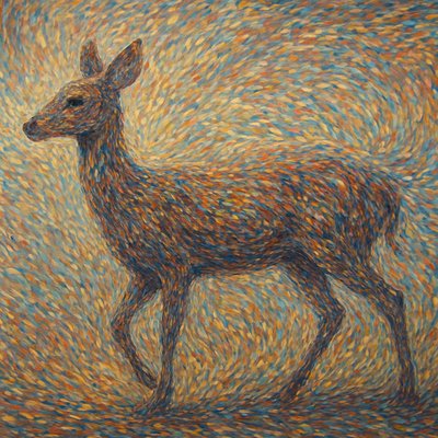 animal standing in natural pose
