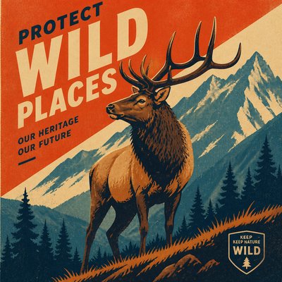 animal standing in natural pose — Poster Art Style