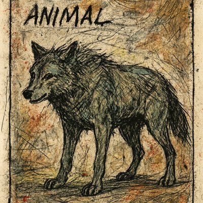animal standing in natural pose