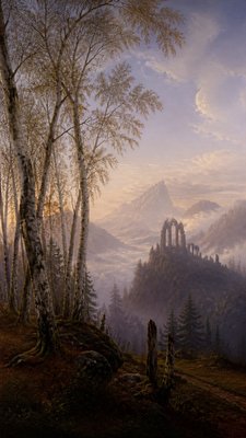 a serene birch forest in soft morning light, no people, no text