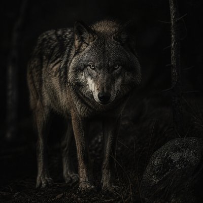 animal standing in natural pose — Moody Portrait Photography Style