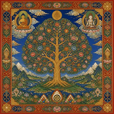 a tree in nature — Tibetan Religious Art