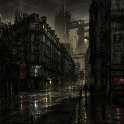 Dystopian Sci-Fi Art Style Transfer Example
