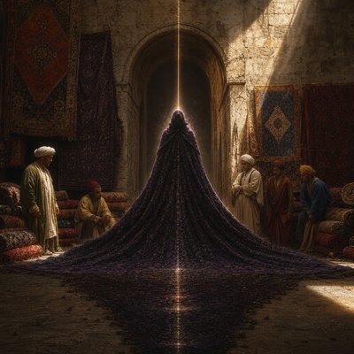 a painting of a group of people in a room