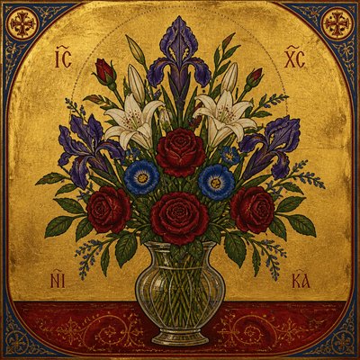 bouquet of flowers in a glass vase
