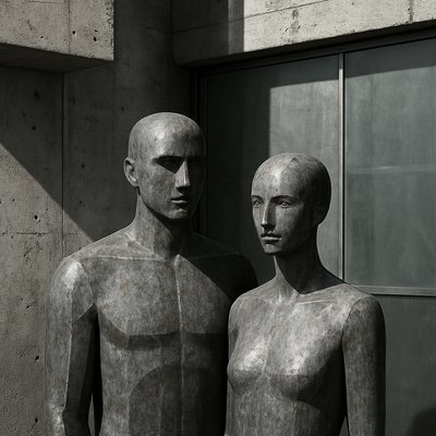 portrait of two people together
