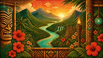 a vast valley with a river winding toward distant mountains at sunrise, no people, no text