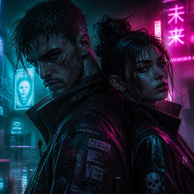 portrait of two people together