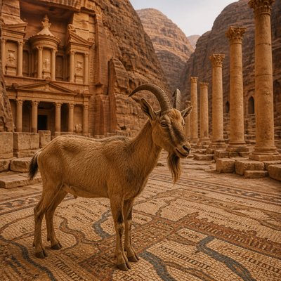 animal standing in natural pose