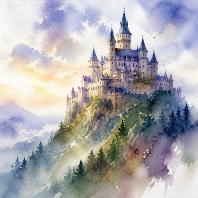 majestic castle on a hilltop