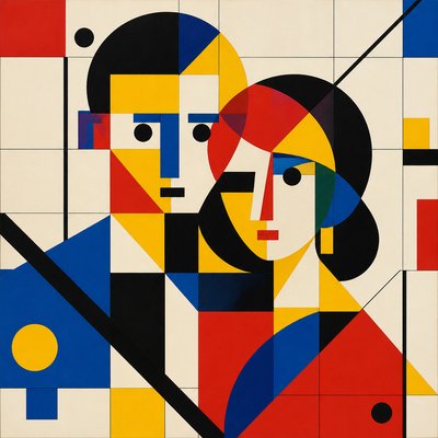 portrait of two people together