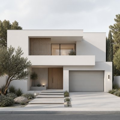house with front view — Minimalist Interior Design