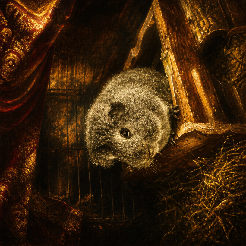 a rodent in a cage looking out of it's cage