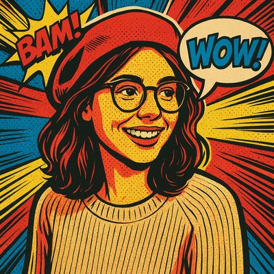 Comic Book Pop Art Style Style Transfer Example
