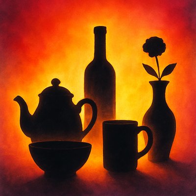still life with everyday objects