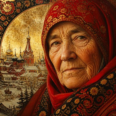 close-up portrait of an elderly person with expressive weathered features