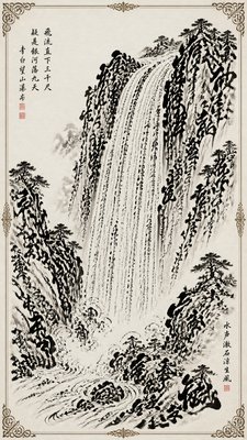 towering waterfall cascading down a cliff