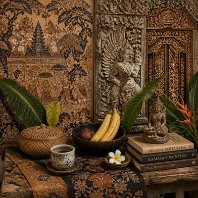 still life with everyday objects — Bali Art Style