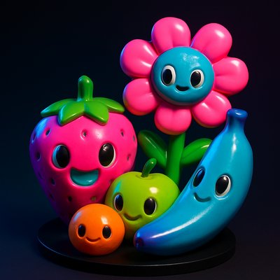 still life arrangement of fruits and flowers
