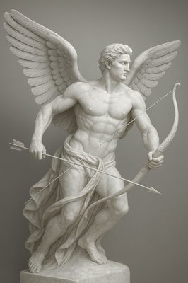 a statue of a man with a bow and arrow