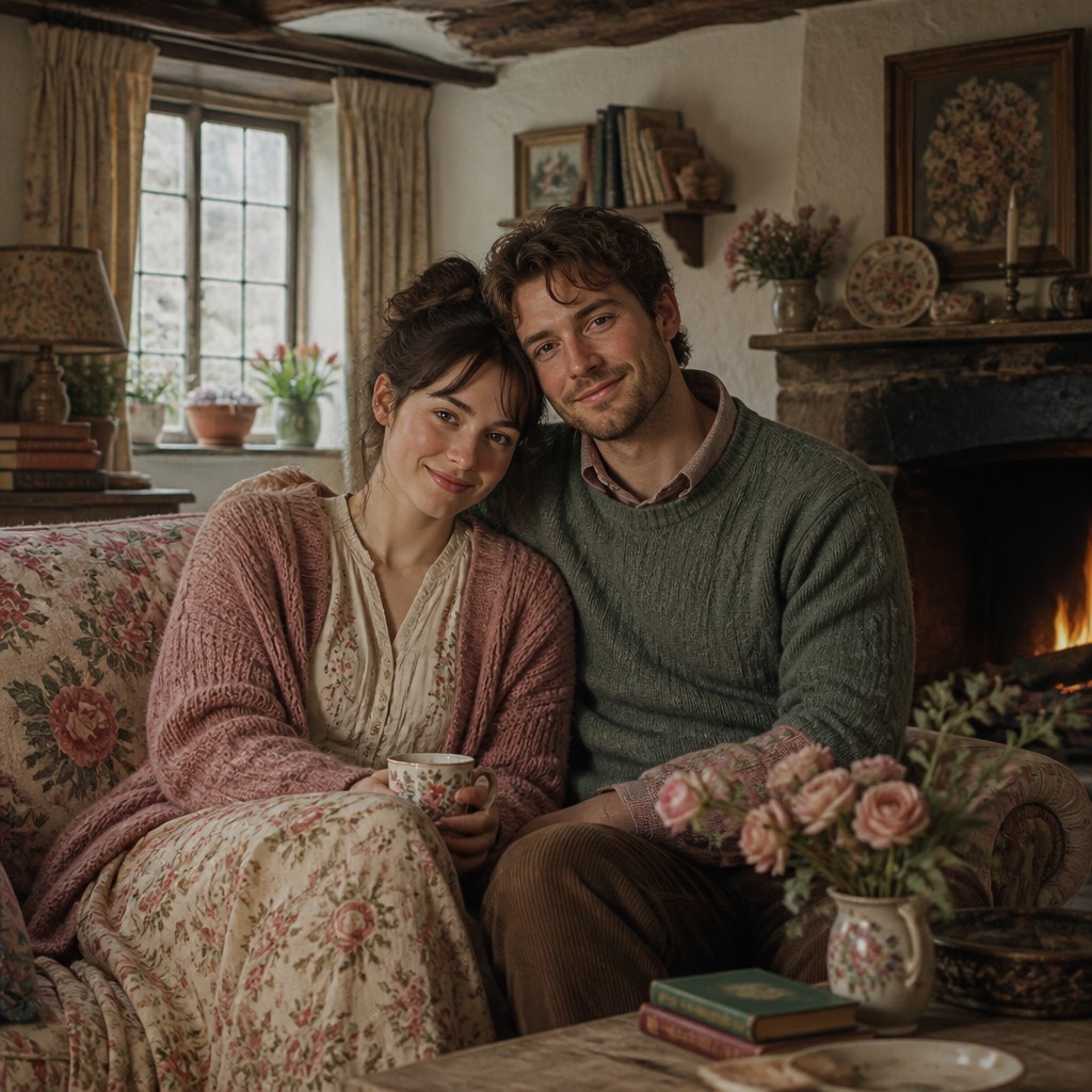 portrait of two people together — English Cottage Interior Design