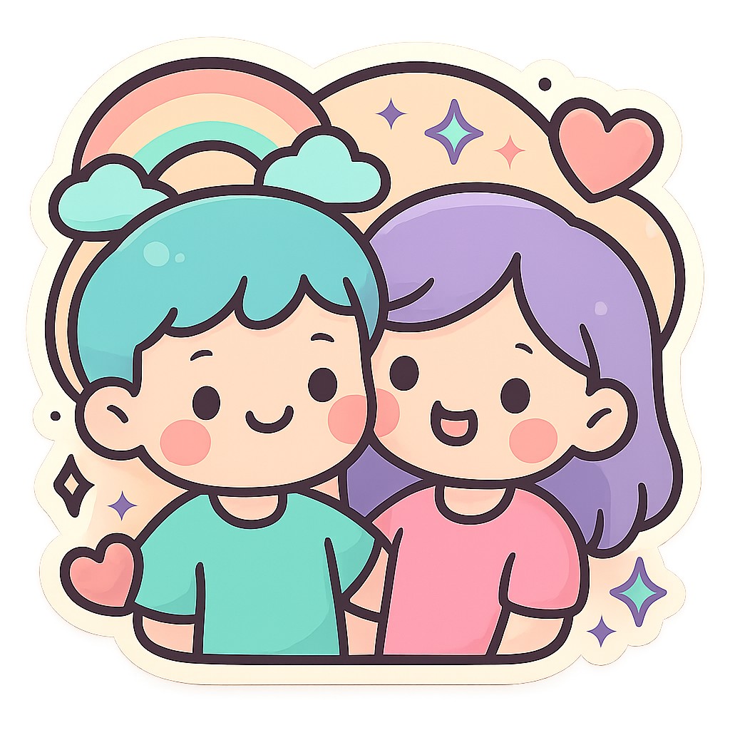 portrait of two people together
