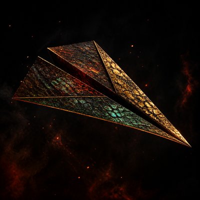 a paper plane, clean minimal composition on a plain background, no text