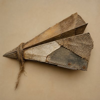 a paper plane, clean minimal composition on a plain background, no text