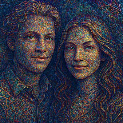 portrait of two people together