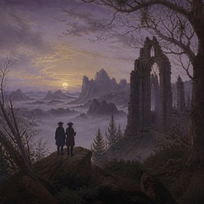 wide landscape with natural scenery — Dresden Romantic Art Style