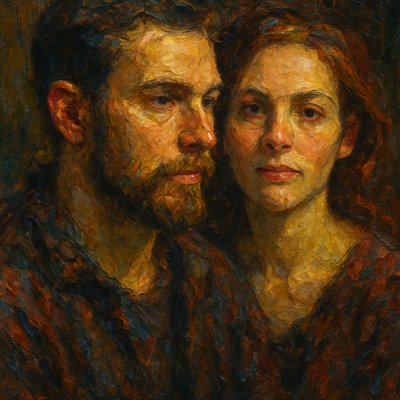 portrait of two people together