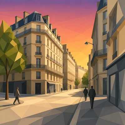 Low Poly Art Style Style Transfer Example