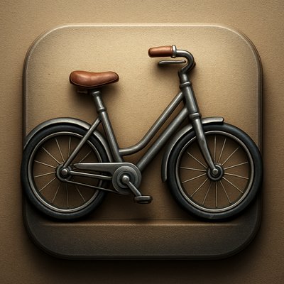bicyle resting against a wall