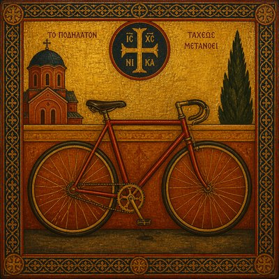 bicyle resting against a wall