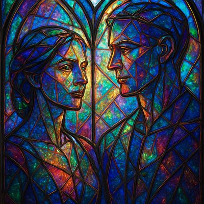 portrait of two people together