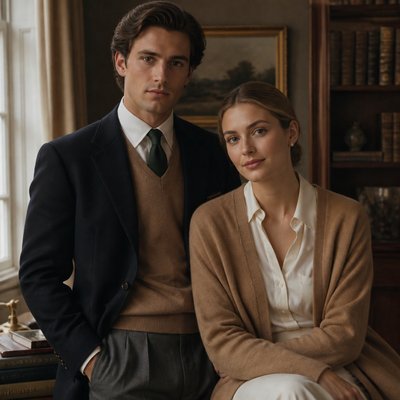 portrait of two people together