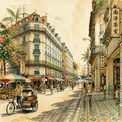 Singaporean Art Style Style Transfer Example