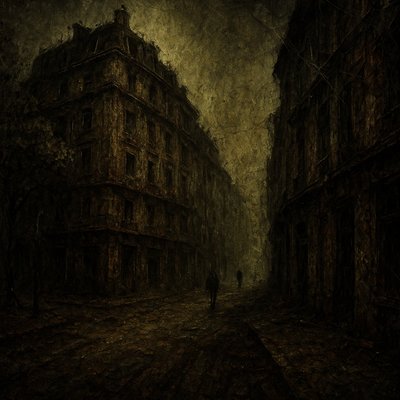 Creepy Abandoned Art Style Style Transfer Example