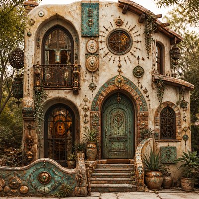 house with front view — Bohemian Jewelry Design